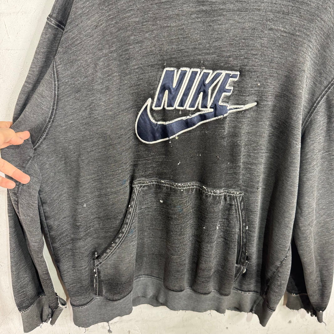 Vintage Thrased Nike Logo Hoodie