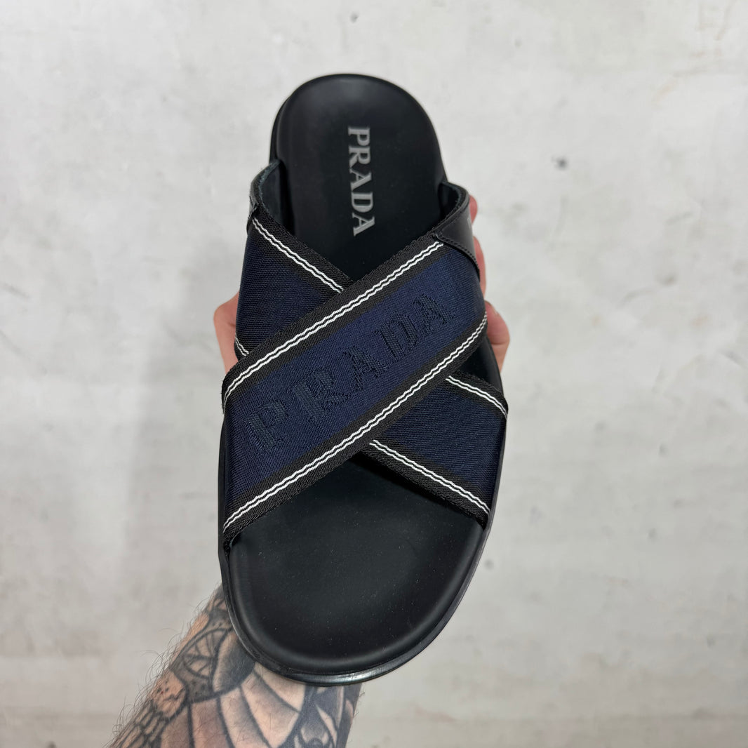 Prada Logo Strapped Sandals