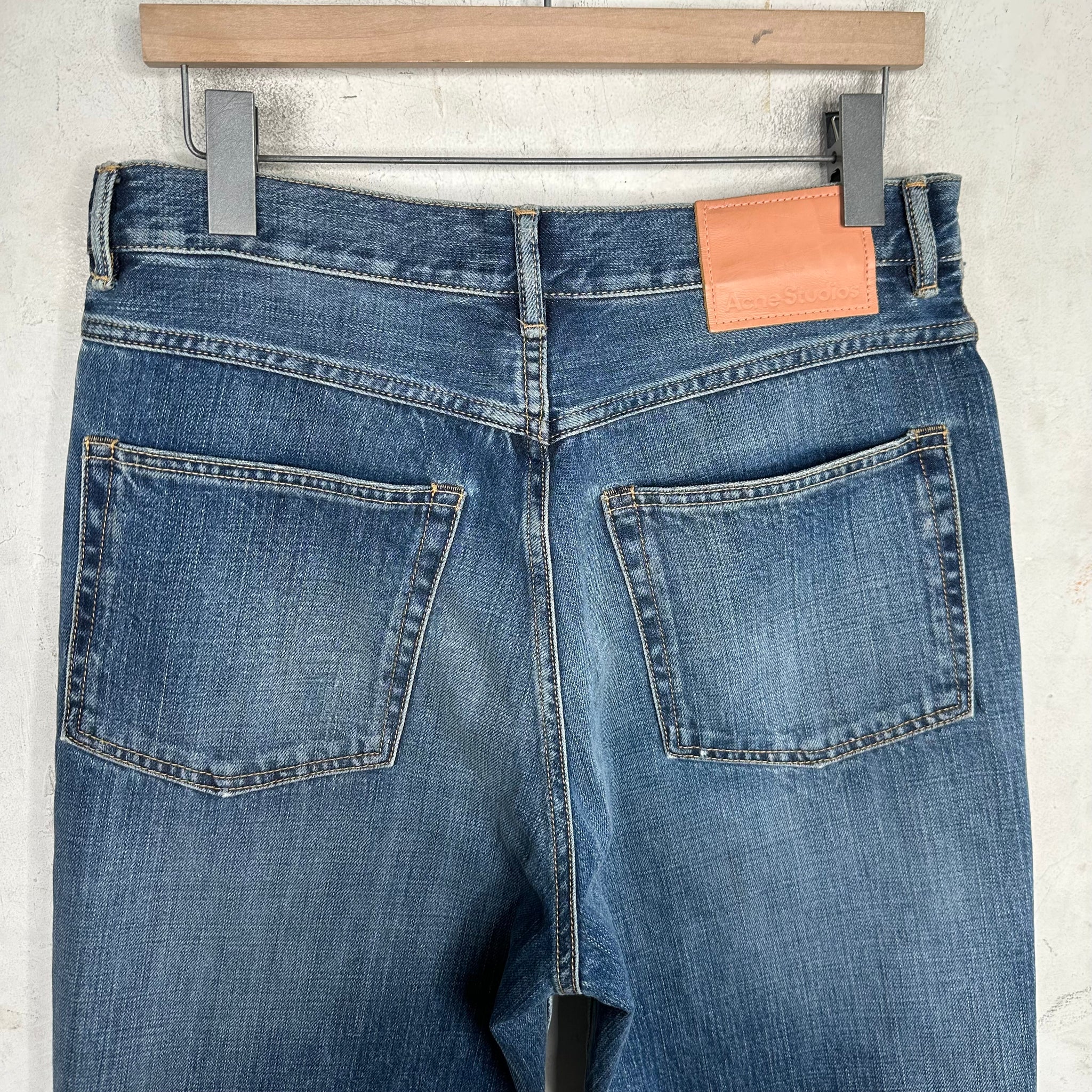 Acne Studios Straight Leg Distressed Jeans