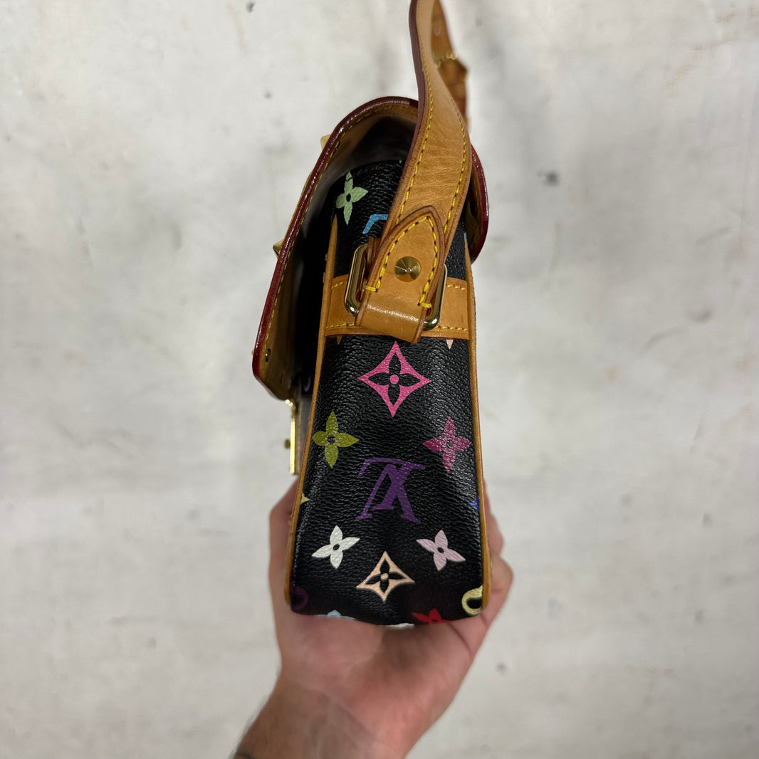 Louis Vuitton Black Murakami Messenger Bag