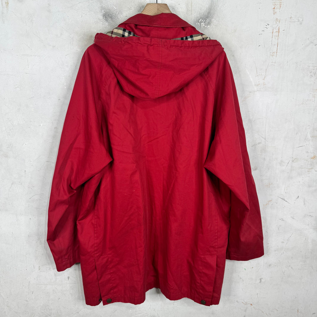 Burberry Red Zipped Long Coat
