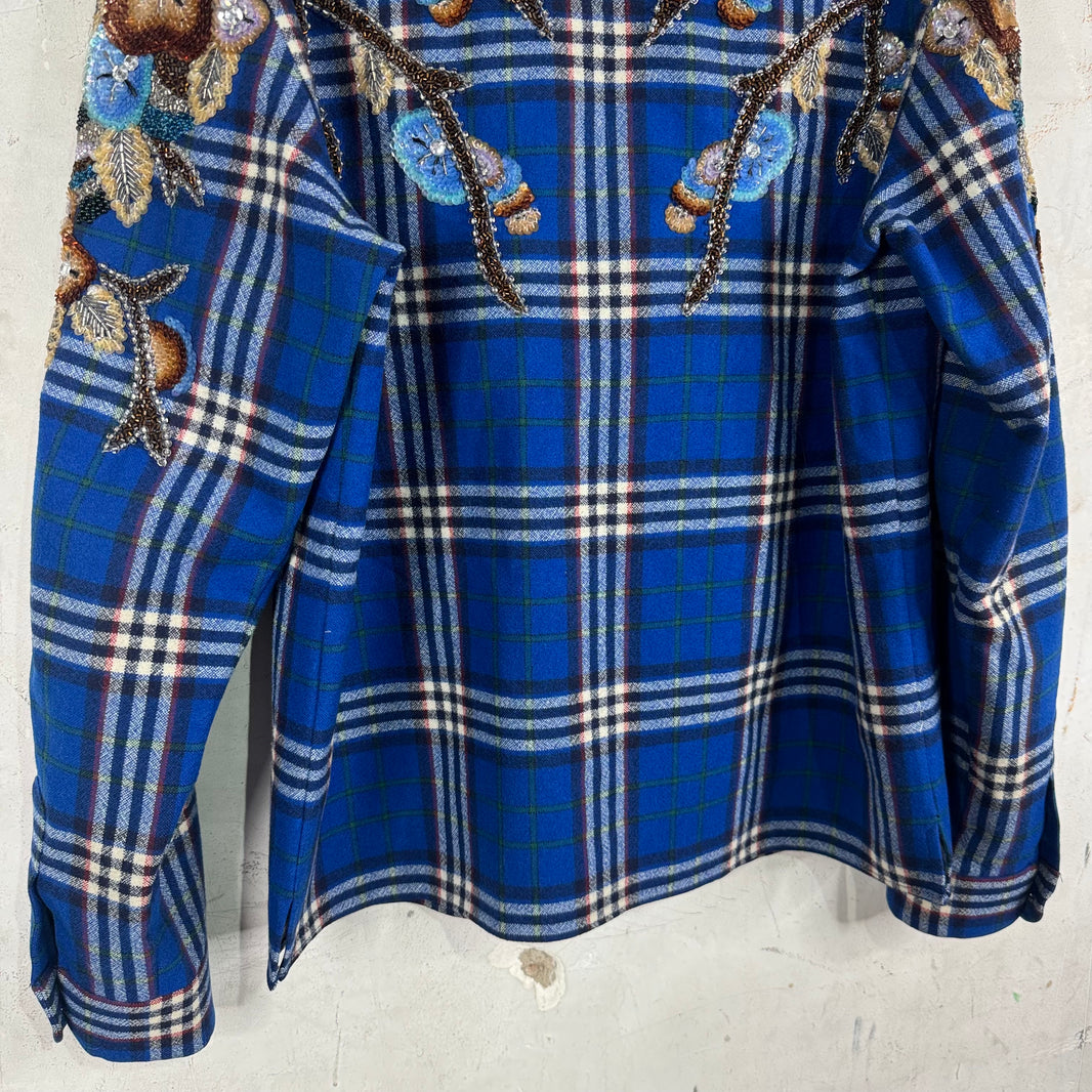Gucci Sequined Crystal Plaid Flannel