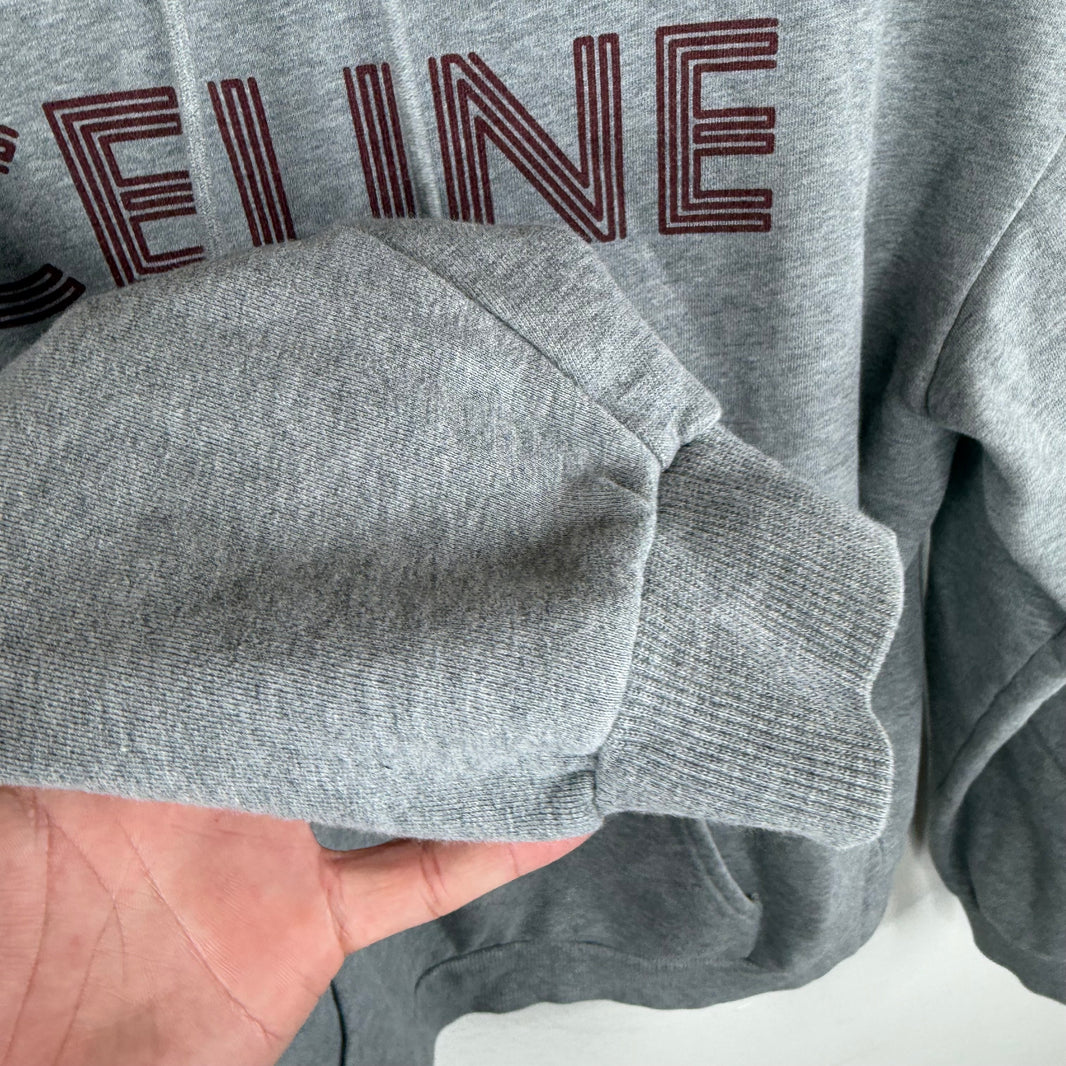 Celine Spellout Logo Gray Hoodie