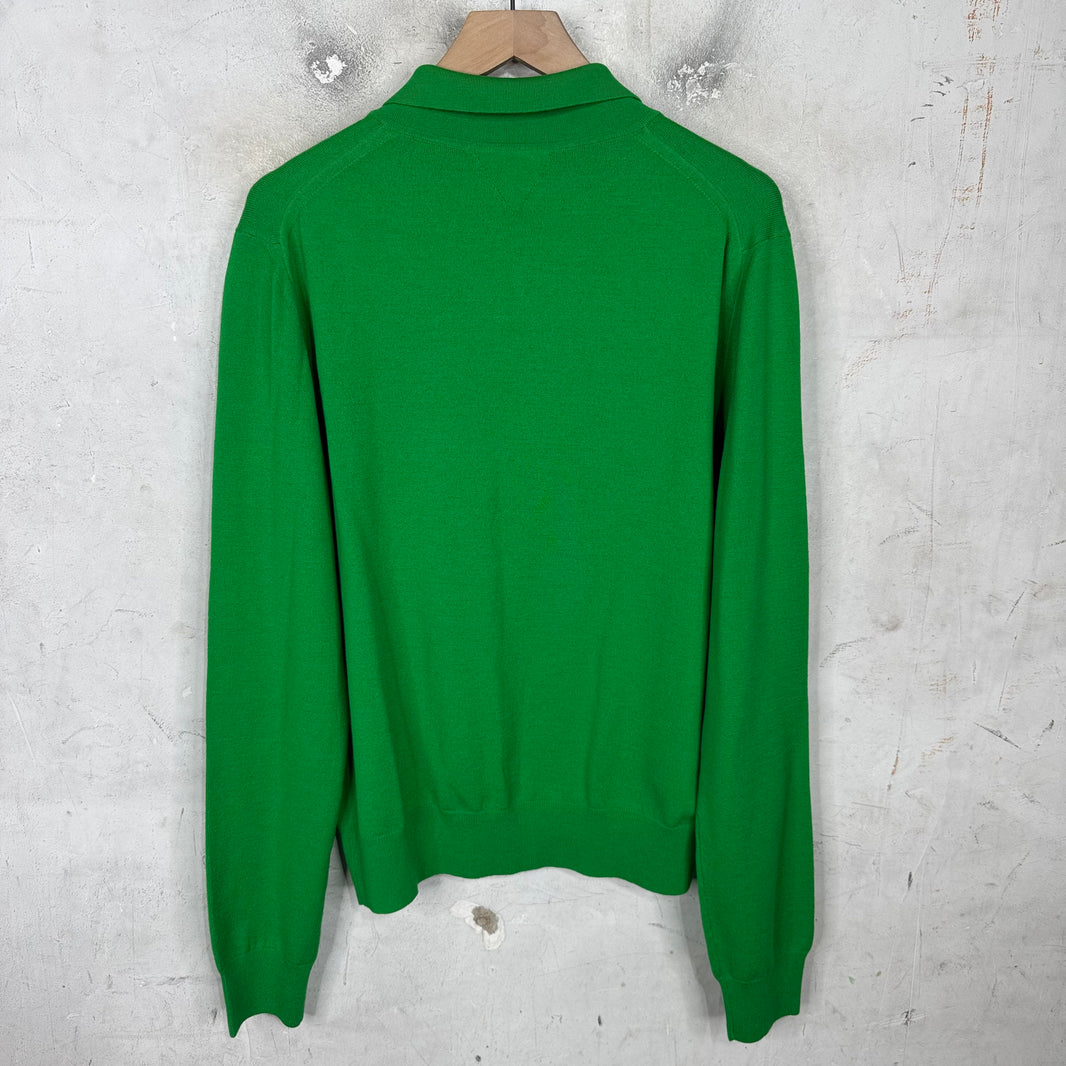 Bottega Veneta Green Rugby Sweater