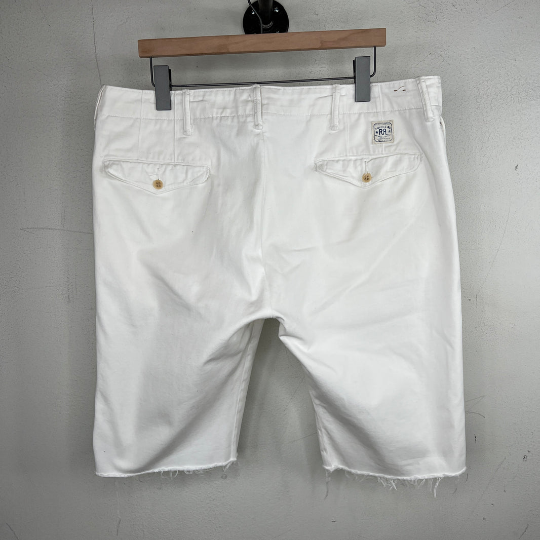 RRL White Cropped Shorts