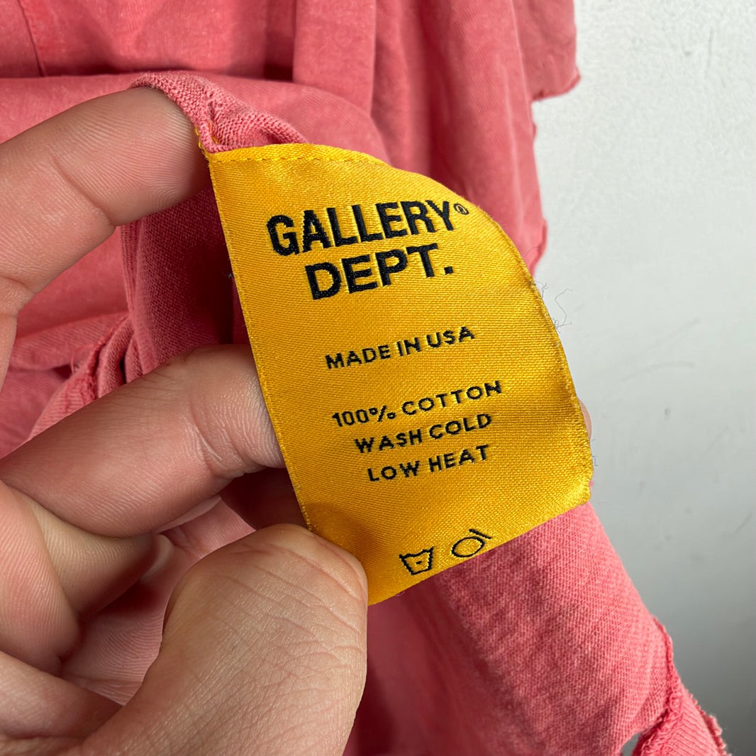 Gallery Dept Red Washed Distressed Pocket T-Shirt
