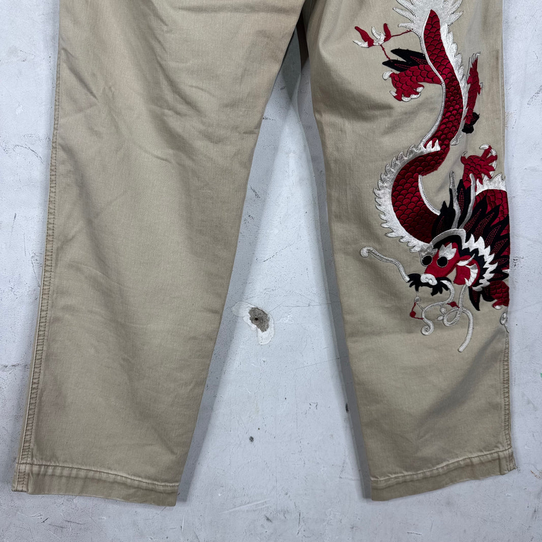 Gucci Dragon Patch Chinos