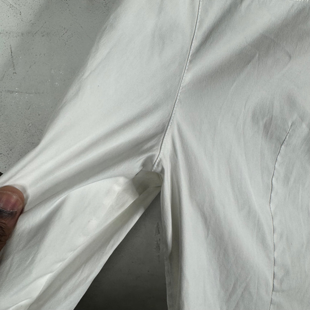 Prada White Triange Graphic L/S Button Up Shirt