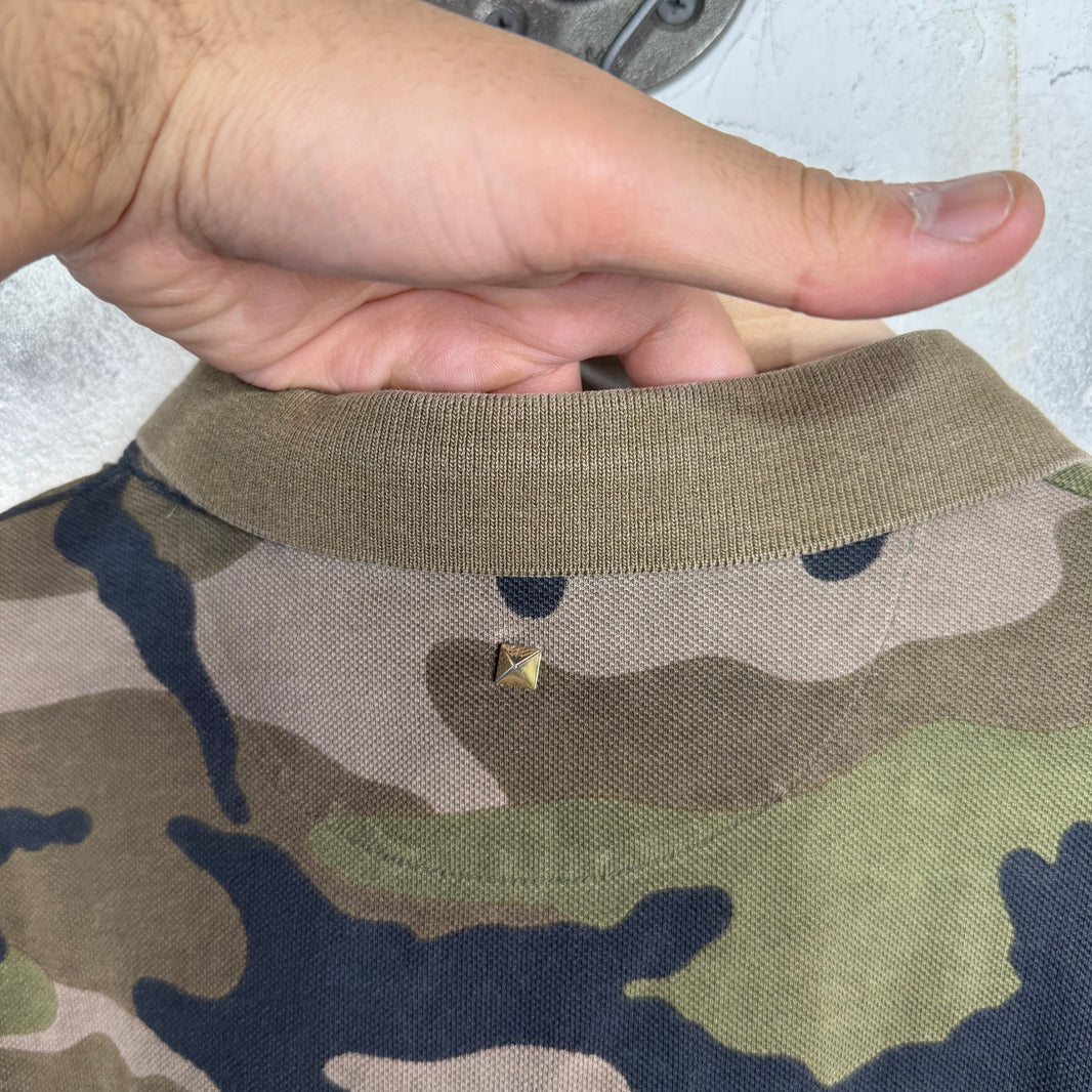 Valentino Camo Stud Polo