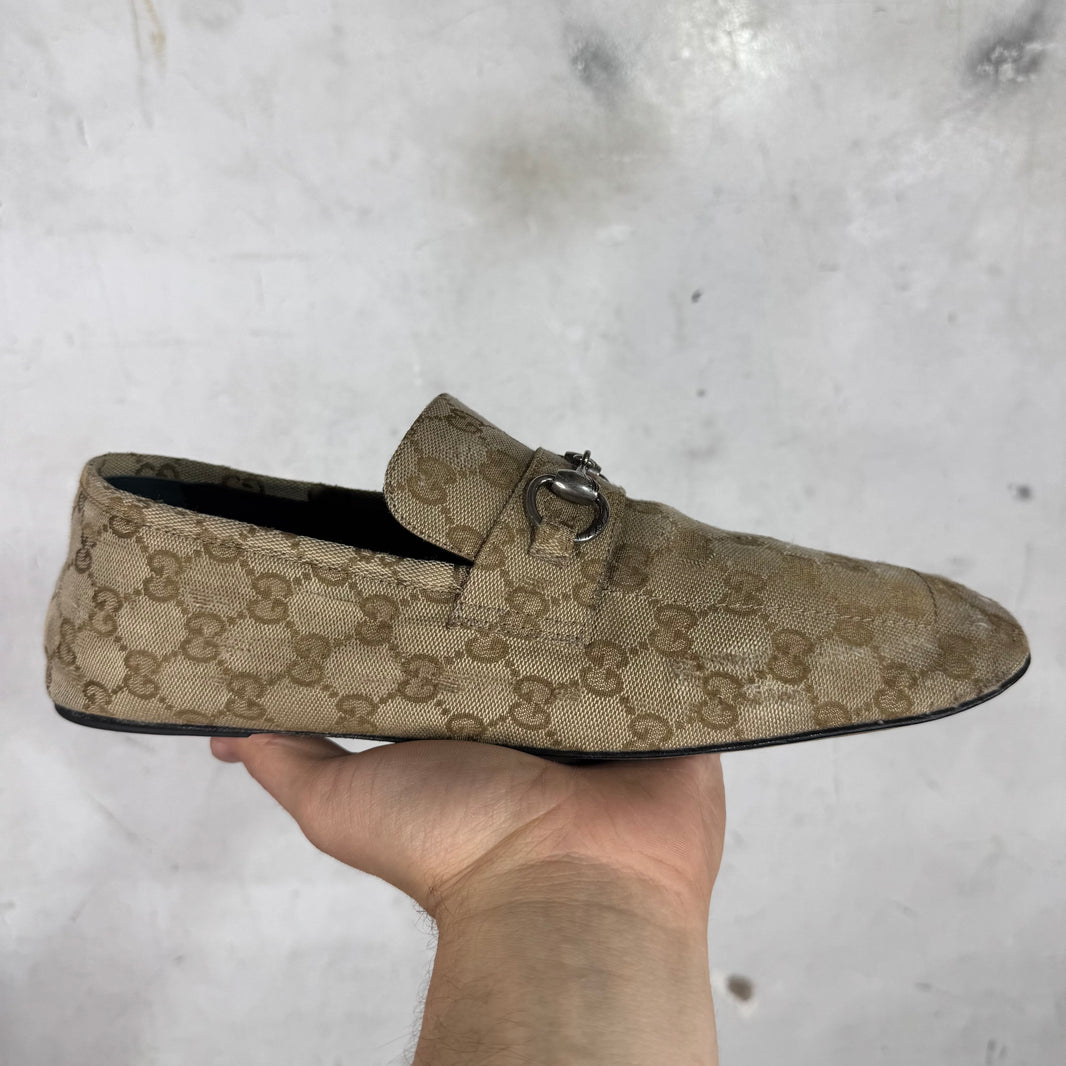 Gucci Canvas Monogram Raggazo Mules