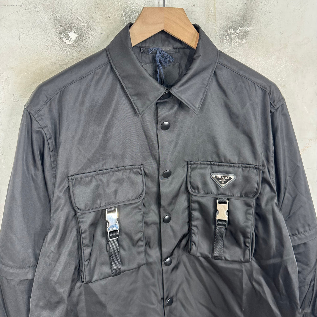Prada ReNylon Convertible Buckle Cargo Shirt
