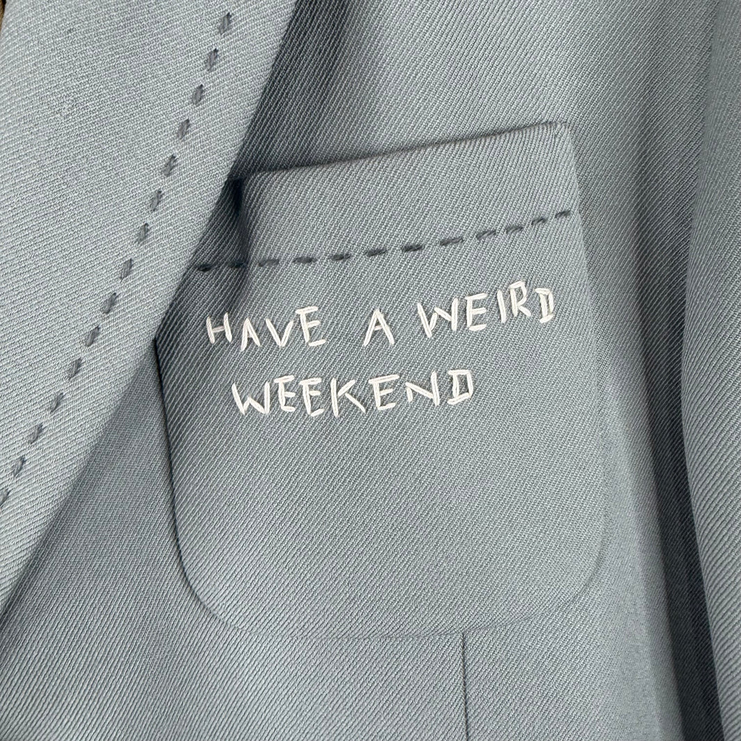 Undercover Wool Have a Weird Weekend Trench Coat
