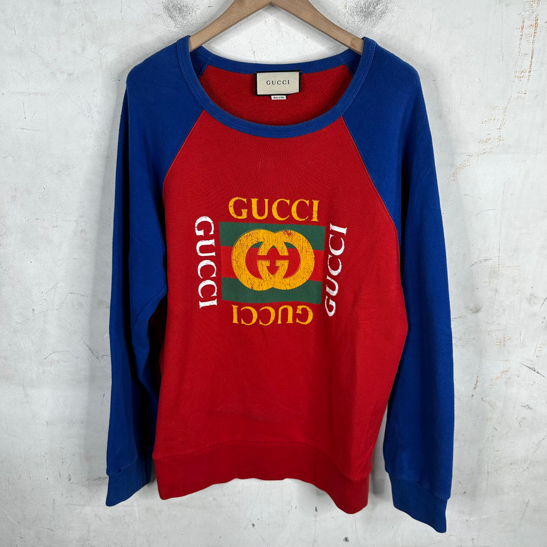 Gucci Raglan Logo Crewneck
