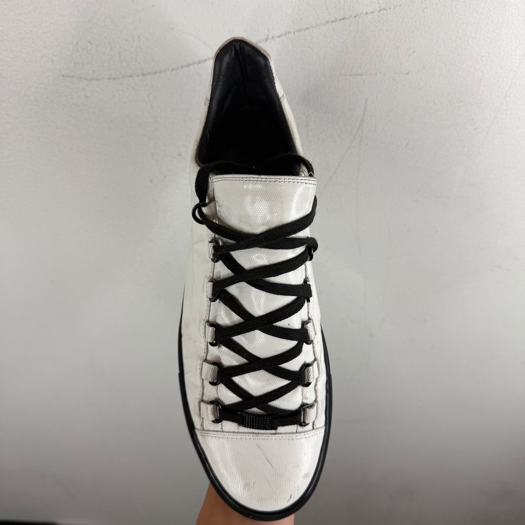Balenciaga White Lowtop Arena Sneakers
