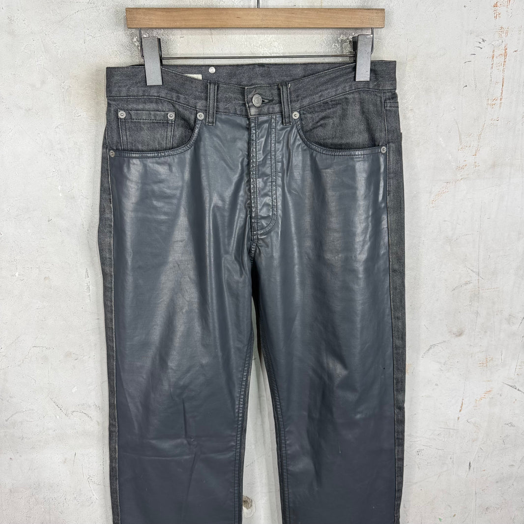 Dries Van Noten Hybrid Coated Denim Jeans