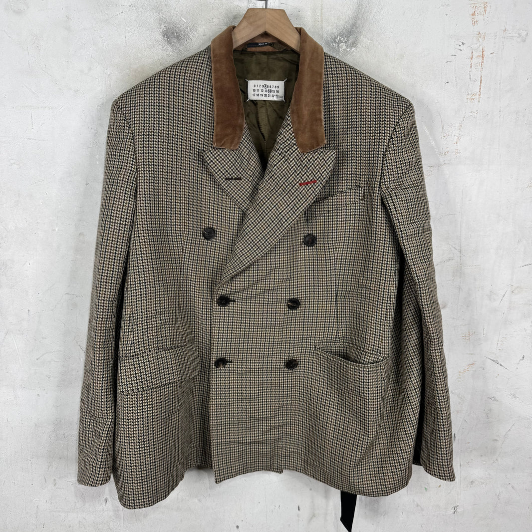 Margiela Houndstooth Cape Blazer Jacket