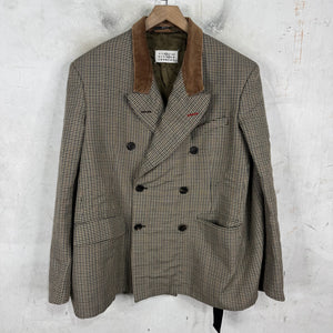 Margiela Houndstooth Cape Blazer Jacket
