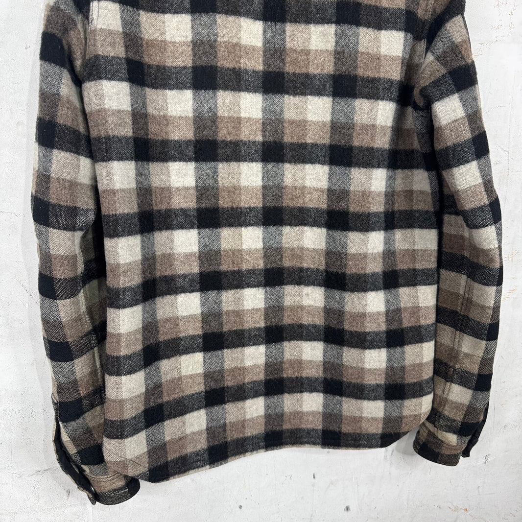 Rick Owens Heavy Wool Backstrap Patched Flannel