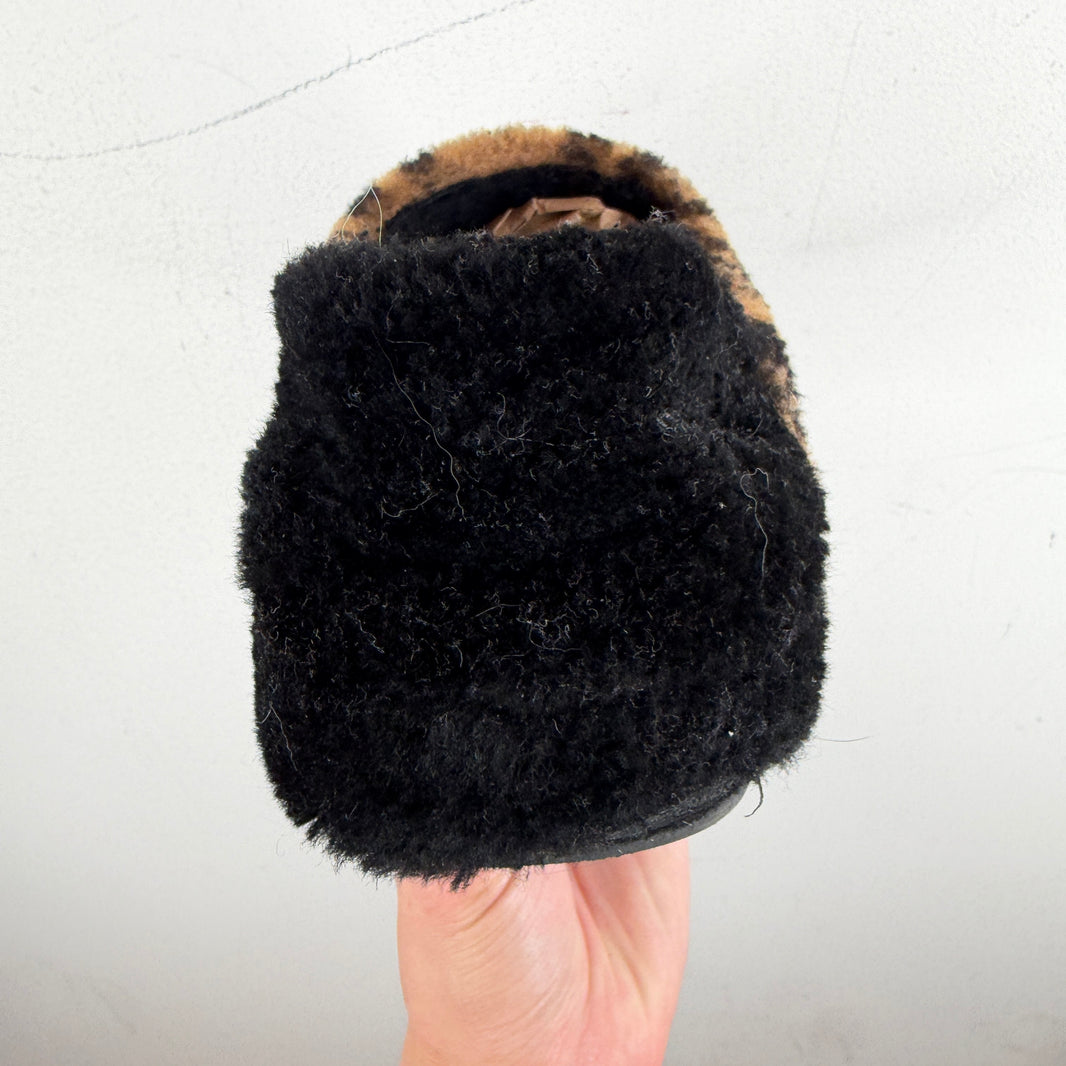 Fendi Zucca Shearling Slippers