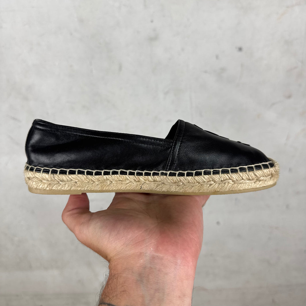 Saint Laurent Leather Logo Espadrilles