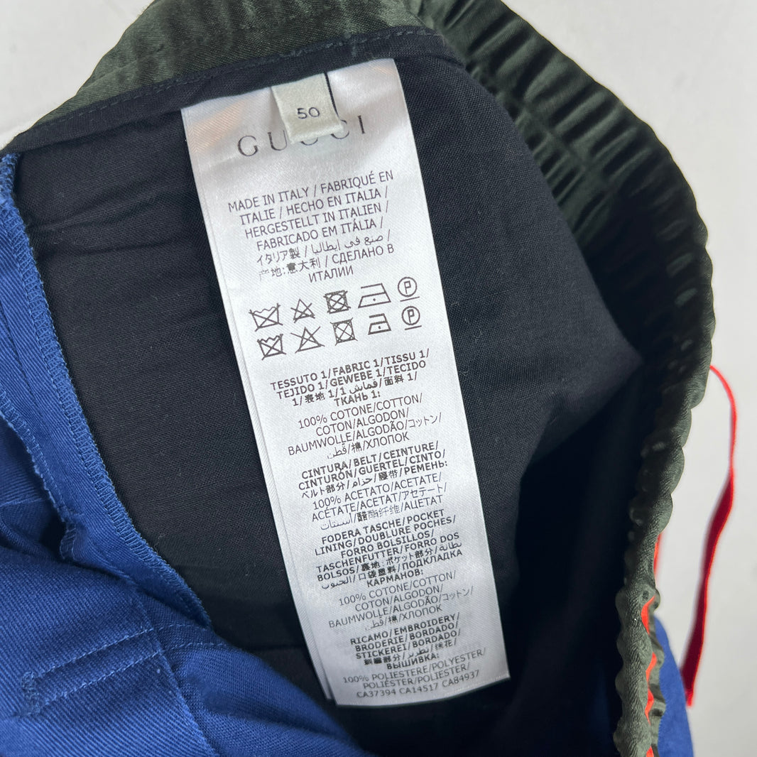 Gucci Blue Elastic Band Pants