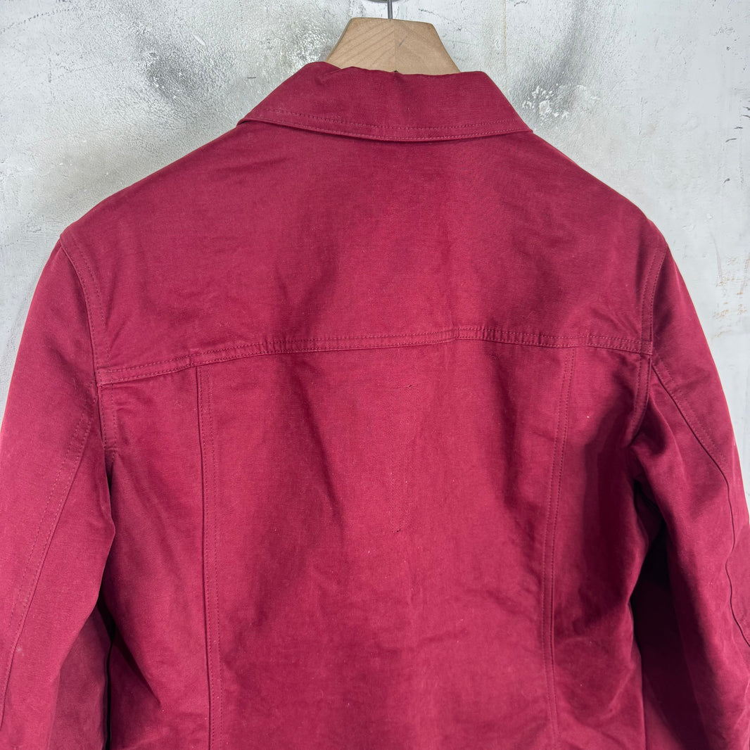 DRKSHDW Maroon Moleskin Worker Jacket