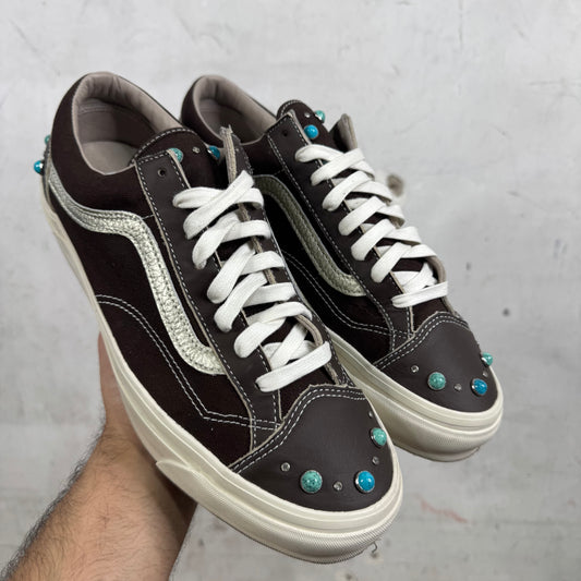 Vans Brown Leather Gemstone Old Skools