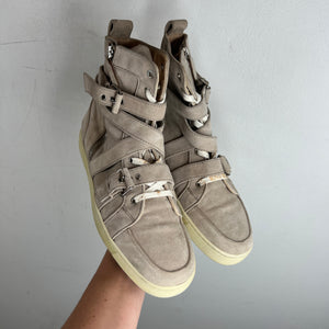 Christian Louboutin Beige Strap Hi Top Sneaker