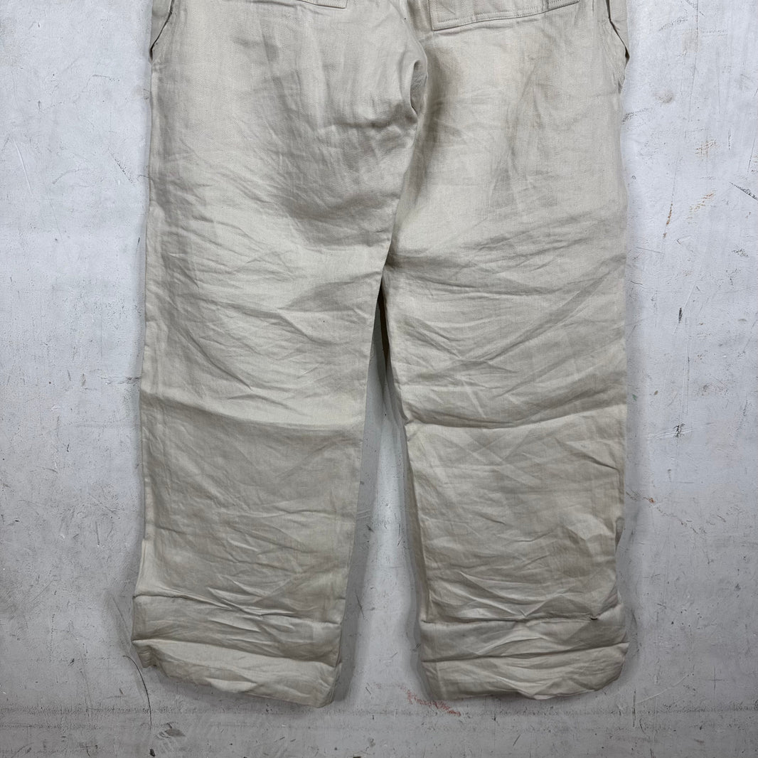Rick Owens Hollywood Beige Linen Stefan Cargos