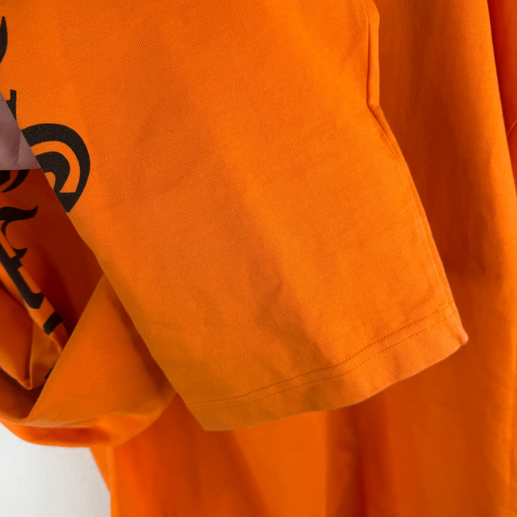 Vetements Orange Gothic Logo LS shirt
