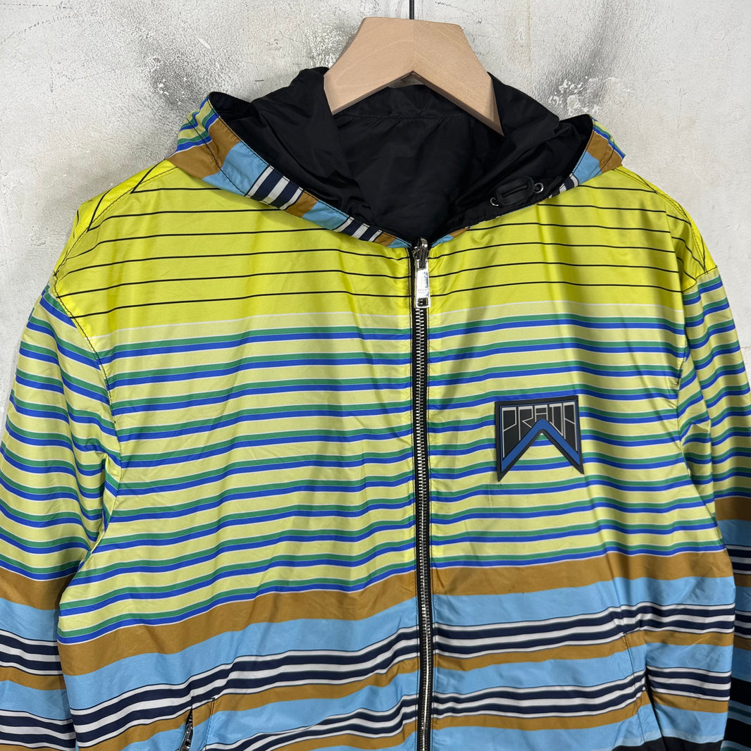 Prada Reversible Striped Nylon Jacket