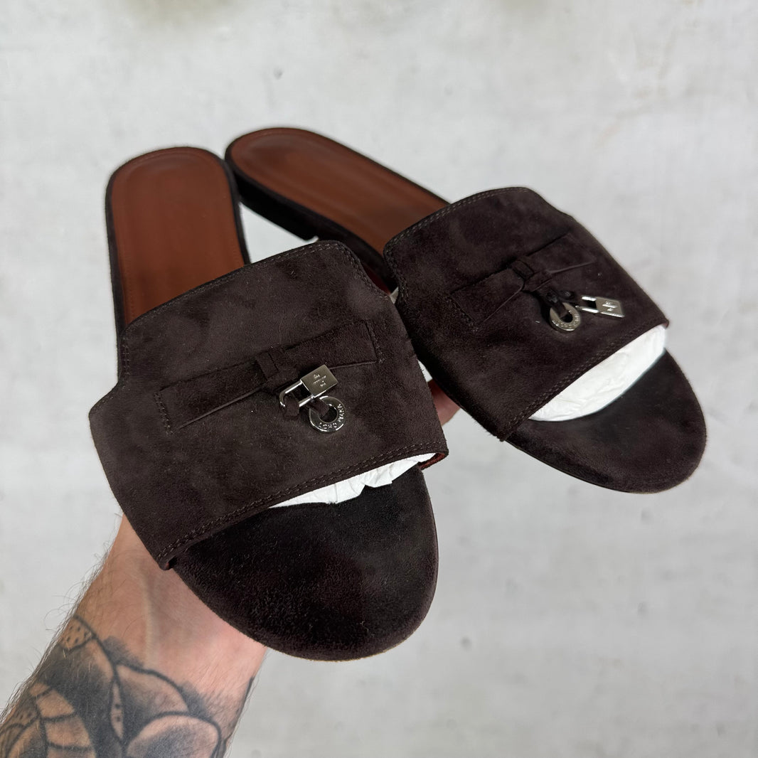 Loro Piana Suede Summer Charm Flats
