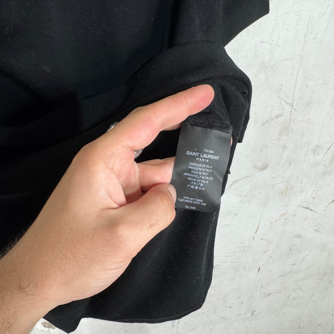 Saint Laurent Two Button Leather Collar Shirt
