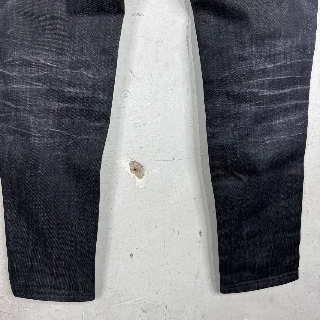 Dsquared Black Slim Repaired Jeans