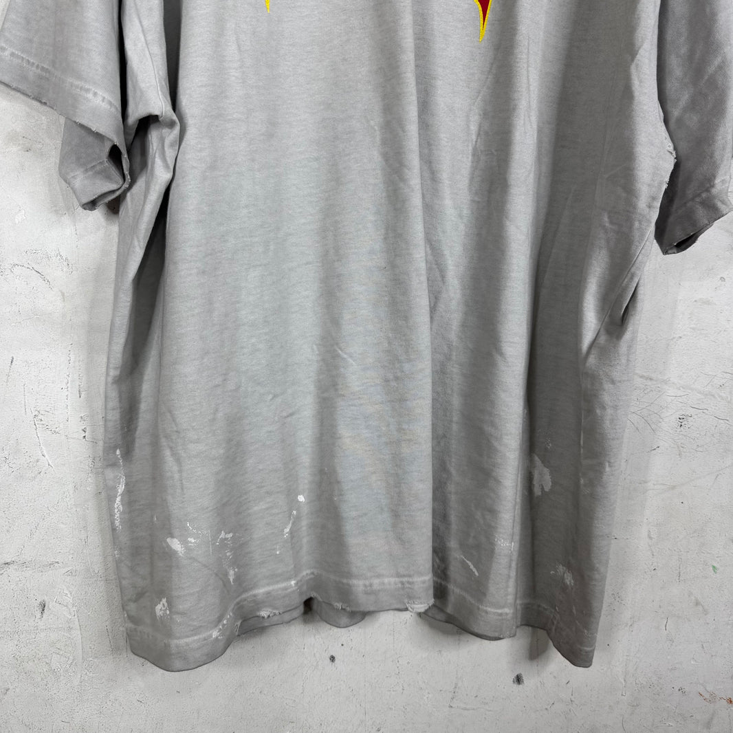 Balenciaga Distressed Painter Metal T-Shirt