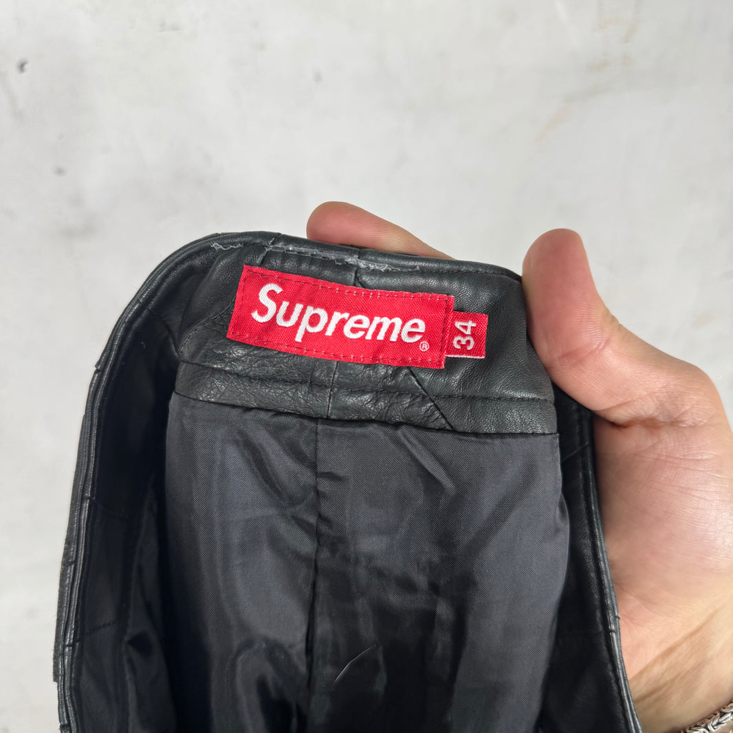 Supreme Patchwork Leather Pants