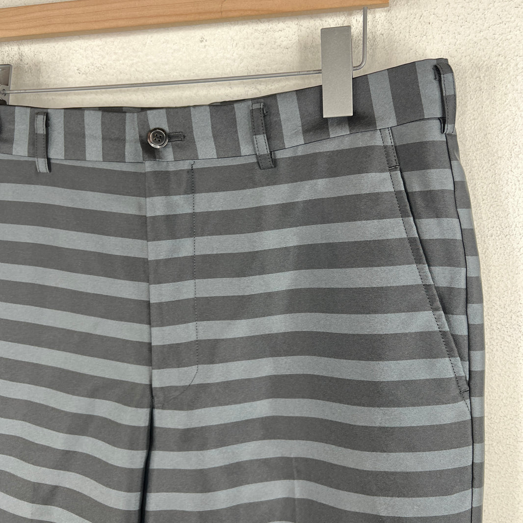 CDG Black Striped Cuff Hem Trousers