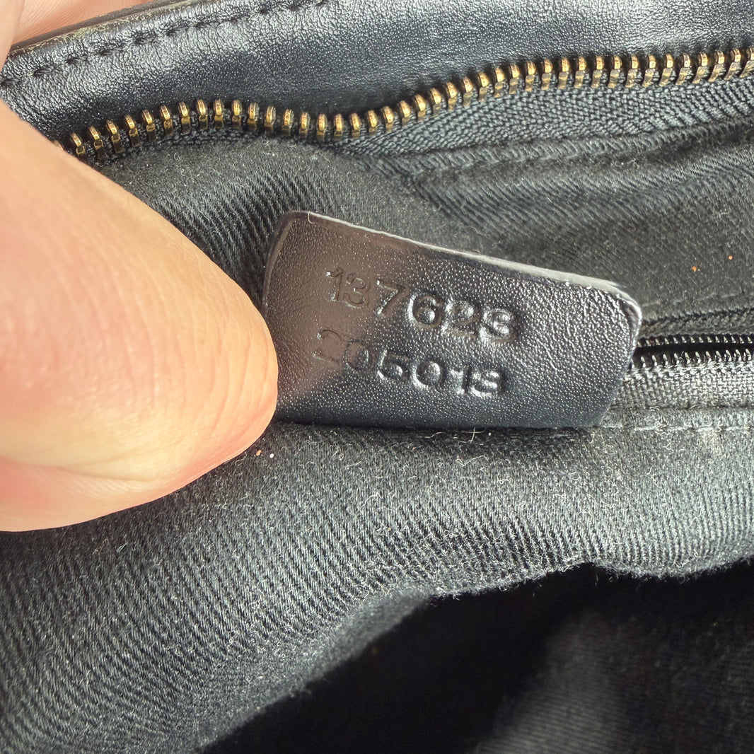 Gucci Leather Monogram Messenger Bag