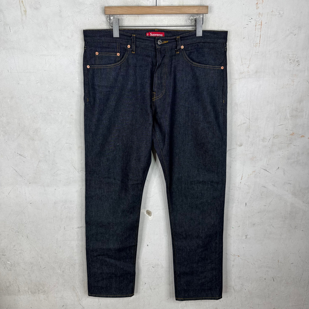 Supreme Darkwash Selevedge Straight Legged Jeans