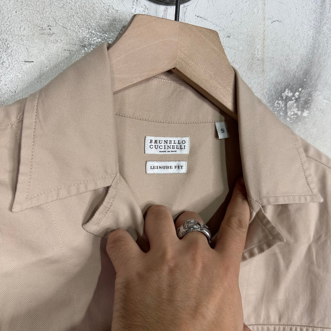 Brunello Cucinelli Camp Collar Snap Button Shirt