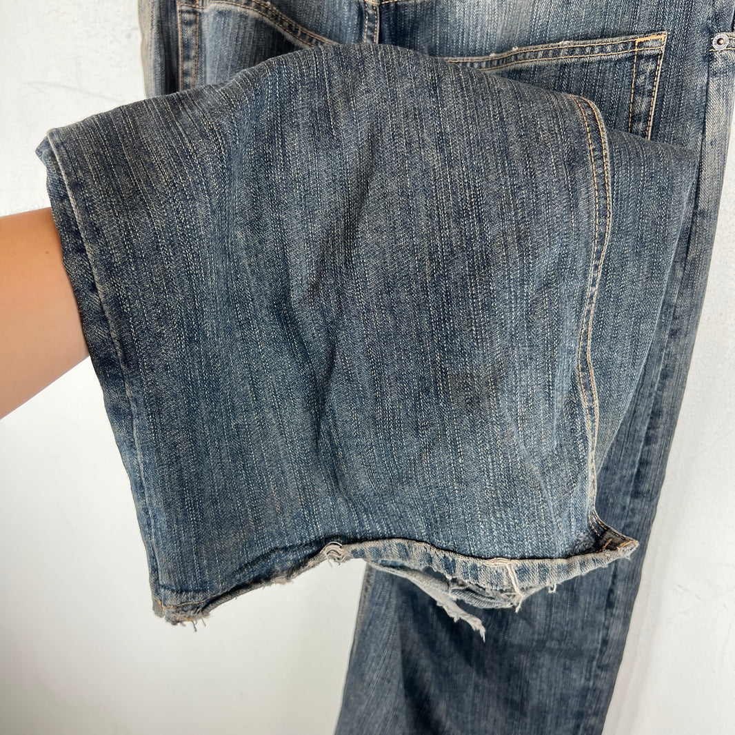 Balenciaga Blue Washed Apron Jeans