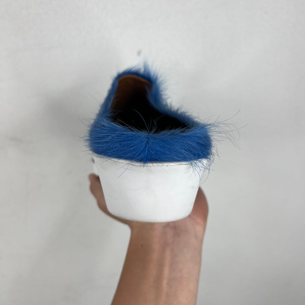 Marni Blue Calf Hair Loafers
