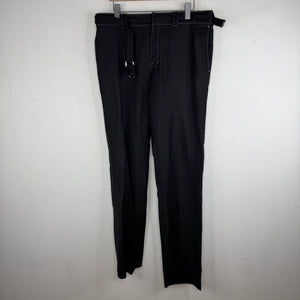 Prada Contrast Stitch Belted Trousers