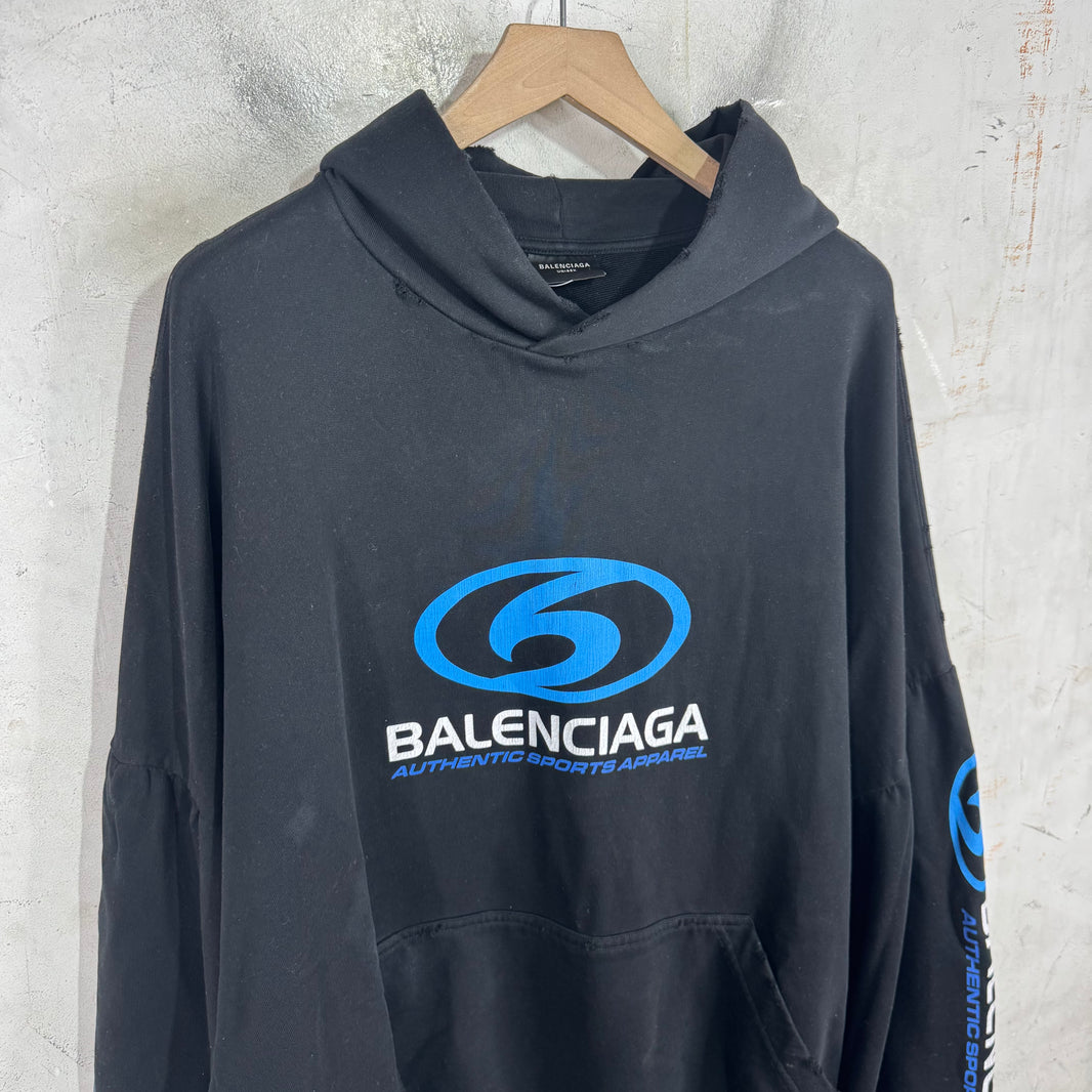 Balenciaga Black Surfer Logo Hoodie