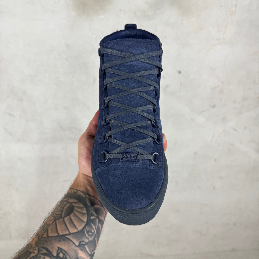 Balenciaga Navy Suede Arena Highs
