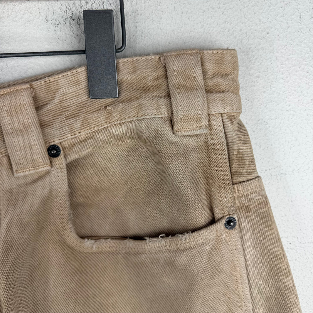 Balenciaga Tan Baggy Carpenter Double Knee Jeans