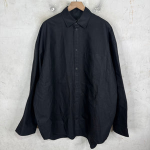 Balenciaga Black Canvas Snap Overshirt