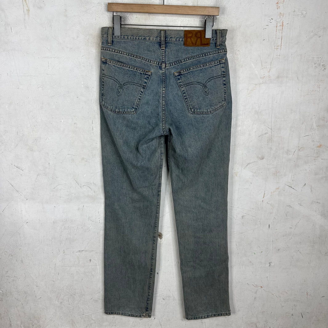 RRL Light Mud Wash Straight Legged Jeans