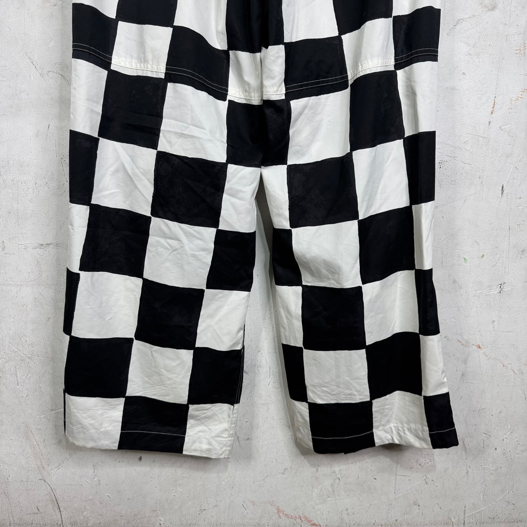 Jil Sander Runway Checkerboard Canvas Pants