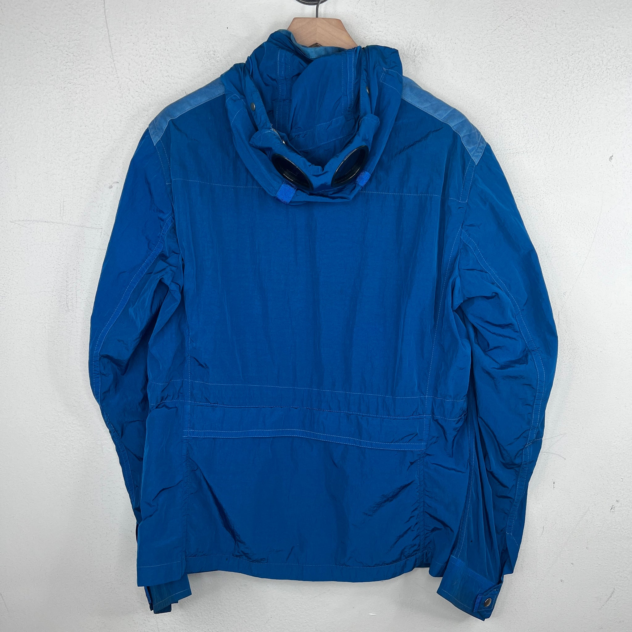CP Company Blue Polyamide Goggle Jacket